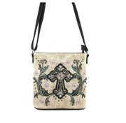 Cross Flower Blossom Western Crossbody Purse