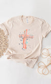 Watercolor He Lives Cross Easter Graphic Tee