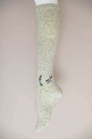 Hummingbird Wool Knee High Socks