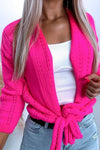 Solid Knot Tie Front Cardigan
