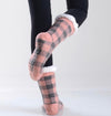 Plaid pink socks