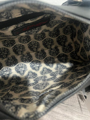 Ed Hardy Black Embellished Skull & Rose Satchel Bag w/ Strap