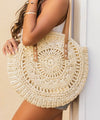 Straw circle tote