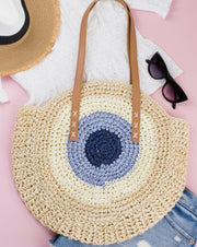 Straw circle tote