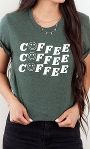 Smiley Coffee Graphic Tee