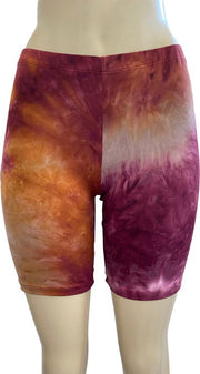 JUNIORS TIE DYE COTTON BIKER SHORTS