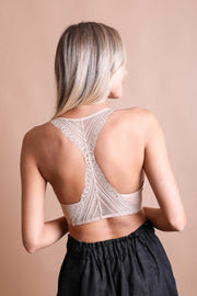 Seamless Front Lace Racerback Bralette