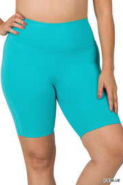 PLUS ATHLETIC HIGH RISE BIKER SHORTS