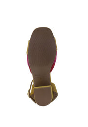 MON BEAU FINE SUEDE BLOCK HEELED SANDAL