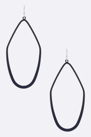 Iconic Cutout Color Metal Drop Earrings