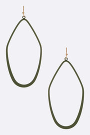 Iconic Cutout Color Metal Drop Earrings