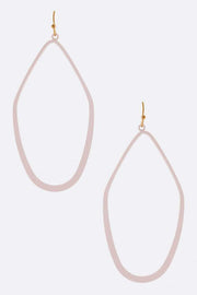 Iconic Cutout Color Metal Drop Earrings