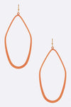 Iconic Cutout Color Metal Drop Earrings