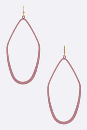 Iconic Cutout Color Metal Drop Earrings