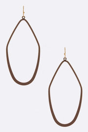 Iconic Cutout Color Metal Drop Earrings