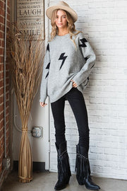 BOLT LONG SLEEVE CREW NECK SWEATER