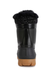 Capucine Fur Collar Contrasting Lug Sole Boots