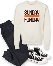 Brown and Orange Sunday Funday Crewneck Sweatshirt