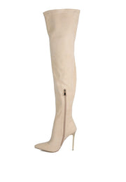 Atelier Stretch Faux Suede Stiletto Long Boots