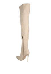 Atelier Stretch Faux Suede Stiletto Long Boots