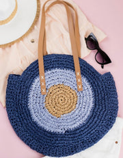 Straw circle tote