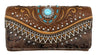 Bella Pu Leather Fringe Western Crossbody Wallet