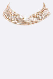 Zillion Layer Rhinestone Iconic Choker