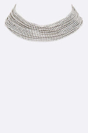 Zillion Layer Rhinestone Iconic Choker