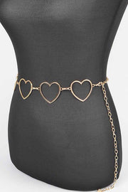 Hallow Heart Link Chain Belt