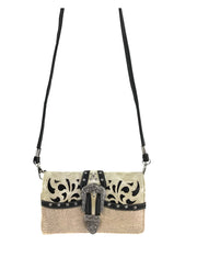 Western Shine Belt Buckle Crossbody Wallet.