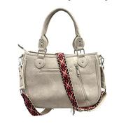 Aztec Tribal Print Fringe Western Handbag Purse with crossbody strap