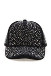 All Over Rhinestone Pave Fashion Cap