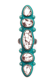 Oversize Iconic Stone Western Stretch Ring
