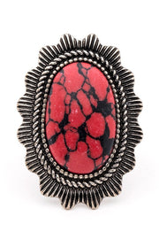 Oversize Western Stone ring