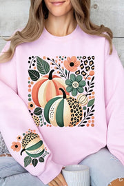 Boho Fall Leopard Pumpkins Graphic Sweatshirts