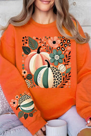 Boho Fall Leopard Pumpkins Graphic Sweatshirts