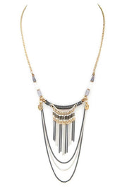 Beads & Layer Chains Necklace