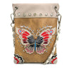 Butterfly Embroidered Multicolored CrossbodyPurse Bag