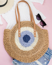 Straw circle tote