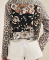 LEOPARD DENIM JACKET WITH BACK
CONTRAST