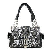 Rhinestone Buckle Branch Camouflage Women's Handbag Purse