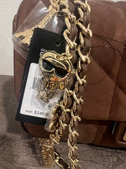 Karl Lagerfeld Quilted Chocolate Brown Chain Shoulder Bag