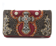 Vintage Cross Western Crossbody Wallet