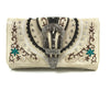 Flower Design Belt Buckle Women's Wallet