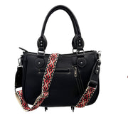 Aztec Tribal Print Fringe Western Handbag Purse with crossbody strap
