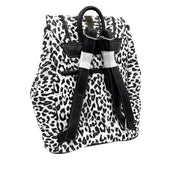 Leopard Print Western Leather Buckle Backpack