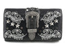 Embroidery Buckle Crossbody Wallet
