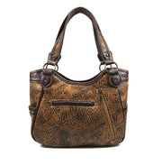 Women Western Floral Damask Medallion Large Handbag