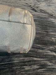 Celine Silver Leather Top-Handle Satchel