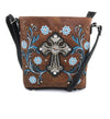 Cross Flower Blossom Western Crossbody Purse